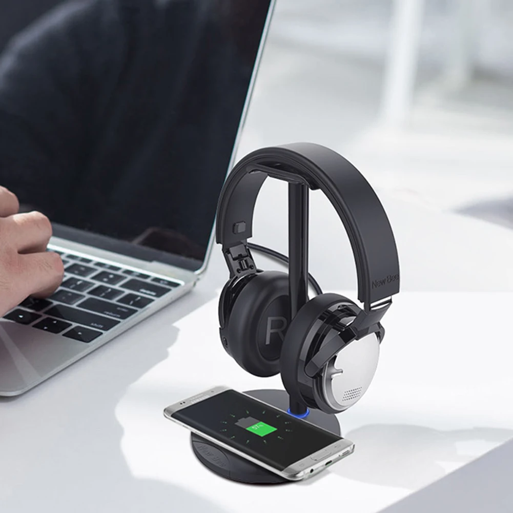 Earphone Hanger Headphone Bracket Charging Headphone Stand 5W 7 5W 10W Fast Charging Speed Headset Holder For All Qi Phone