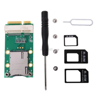 

Mini PCI-E Adapter Extension Card for 3G 4G Module USIM Card Slot with SIM Card Slot for 3G/4G WWAN LTE GPS Card
