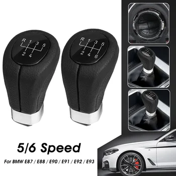 

5 6 Speed Manual Gear Shift Knob Shifter Lever Knob Gaiter Boot Cover For BMW 1 3 Series E81 E82 E87 E87 LCI E90 E91 E92 E92