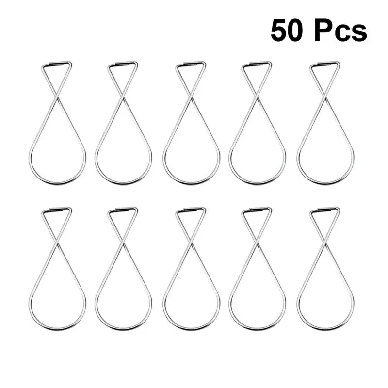 

50pcs Ceiling Hooks Automatic Rebound Hooks Ceiling Clips Hangers for Decorating Ceiling or Displaying Sign Pictures Poth