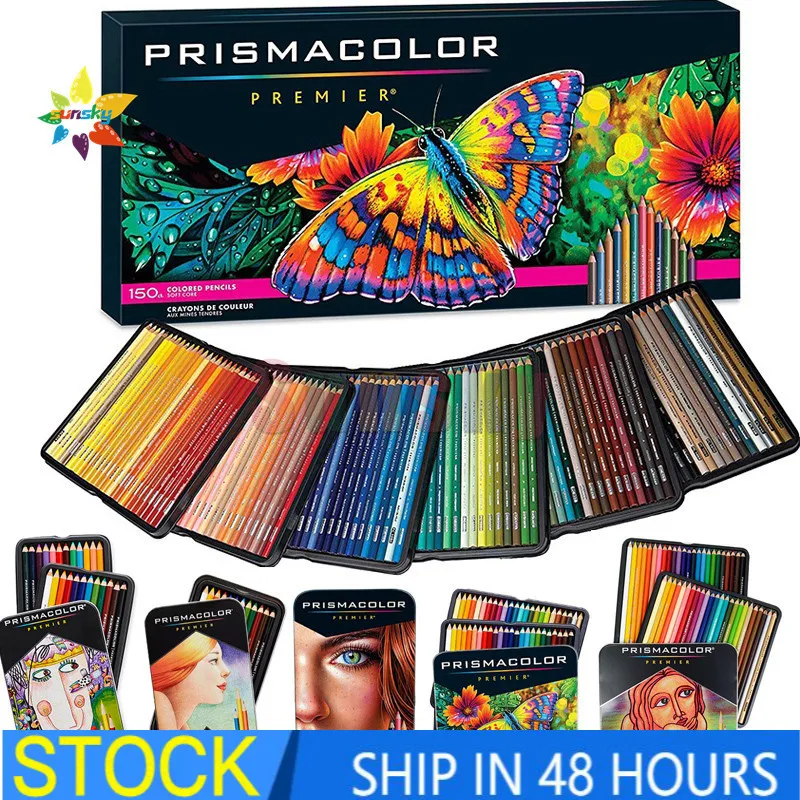 Sanford prismacolor 24 48 72 132 150 в упаковке новинка США Ляпис Оформление большой мягкий