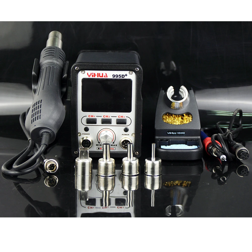 

YIHUA 995D+ Iron Soldering Station With Air Gun Soldering Station For Solder