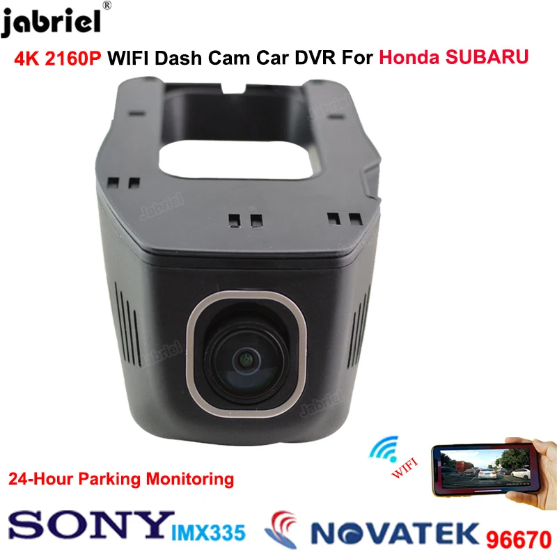 Jabriel 4K 2160P Hidden Wifi Car DVR Dash Cam Camera 24H Video 