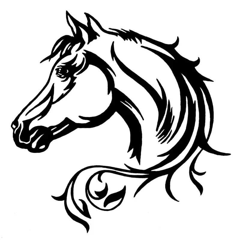 Car Stickers Decor Motorcycle Decals Horse Head Beautiful Vinyl Decorative Accessories Waterproof PVC 15cmx15cm | Автомобили и