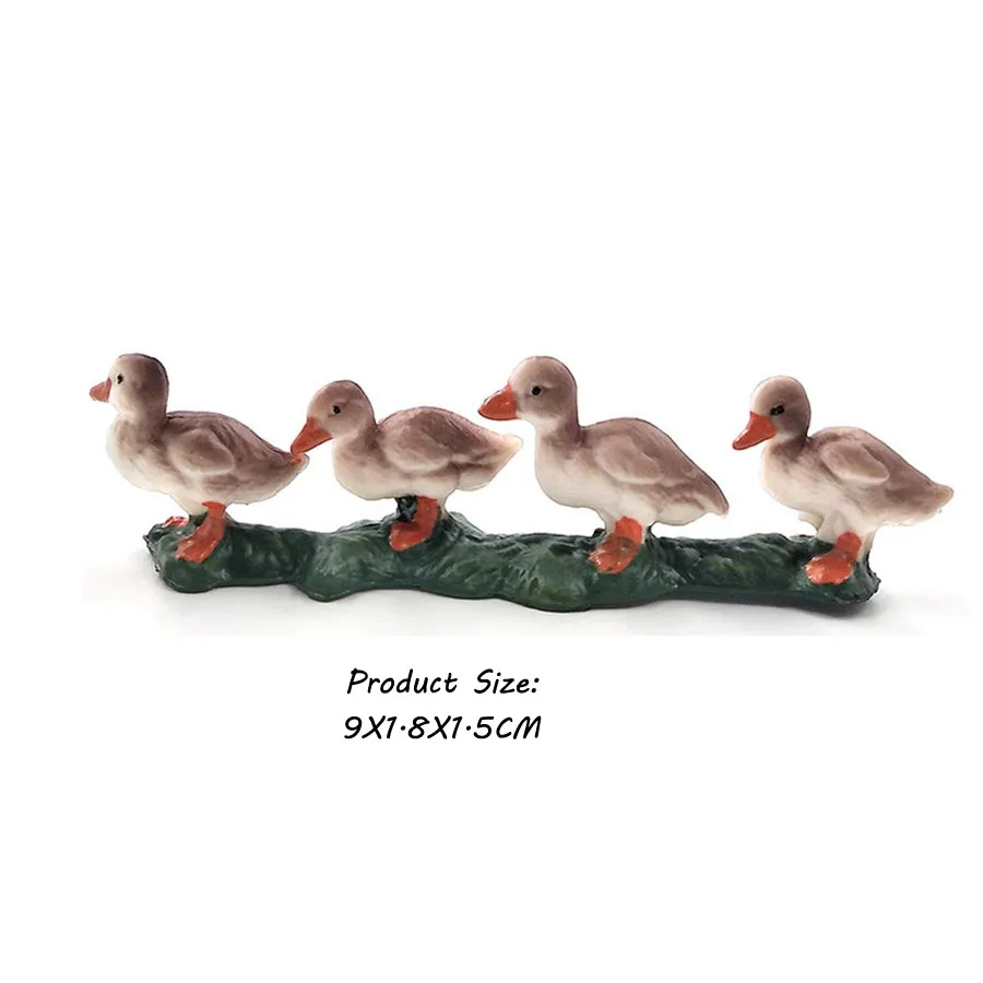 Set Da 30 Mini Anatre In Resina Dorata, Statuette Di Anatre Per