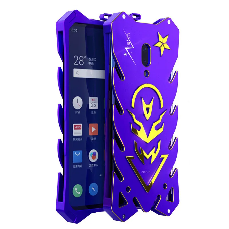 Металлический бронированный чехол для телефона Meizu 16th ударопрочный накладка
