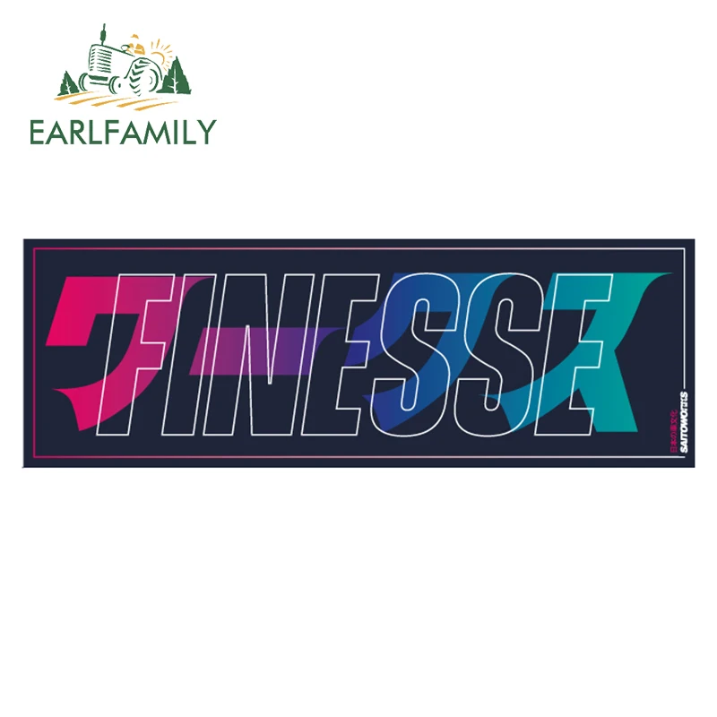 Earlfamily 13Cm X 4.6Cm Per Art Of Finesse Auto Decal Diy Anime Impermeabile Window Trunk Adesivi Per Auto Per Veicoli Van Suv