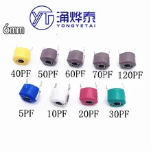 

YYT 45pcs Variable Trimmer capacitor Assorted JML06 3pf 5pf 10pf 20pf 30pf 40pf 50pf 60pf 70pf 120pf Adjustable capacitors