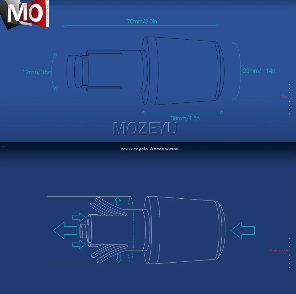 22mm Motorcycle Handlebar Grips End Handle Bar Cap End Plug For HONDA CB600F CB600 CB599 CB900F Hornet 250 600 900 CB500F CB919