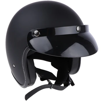 

Retro Motorcycle Half Helmet capacetes ABS Plastic Open Face 3/4 Chopper Bicycle Helmet DOT jet helmet