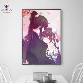

paint by number art painting by numbers anime psychic concubine series hand-painted color oil painting