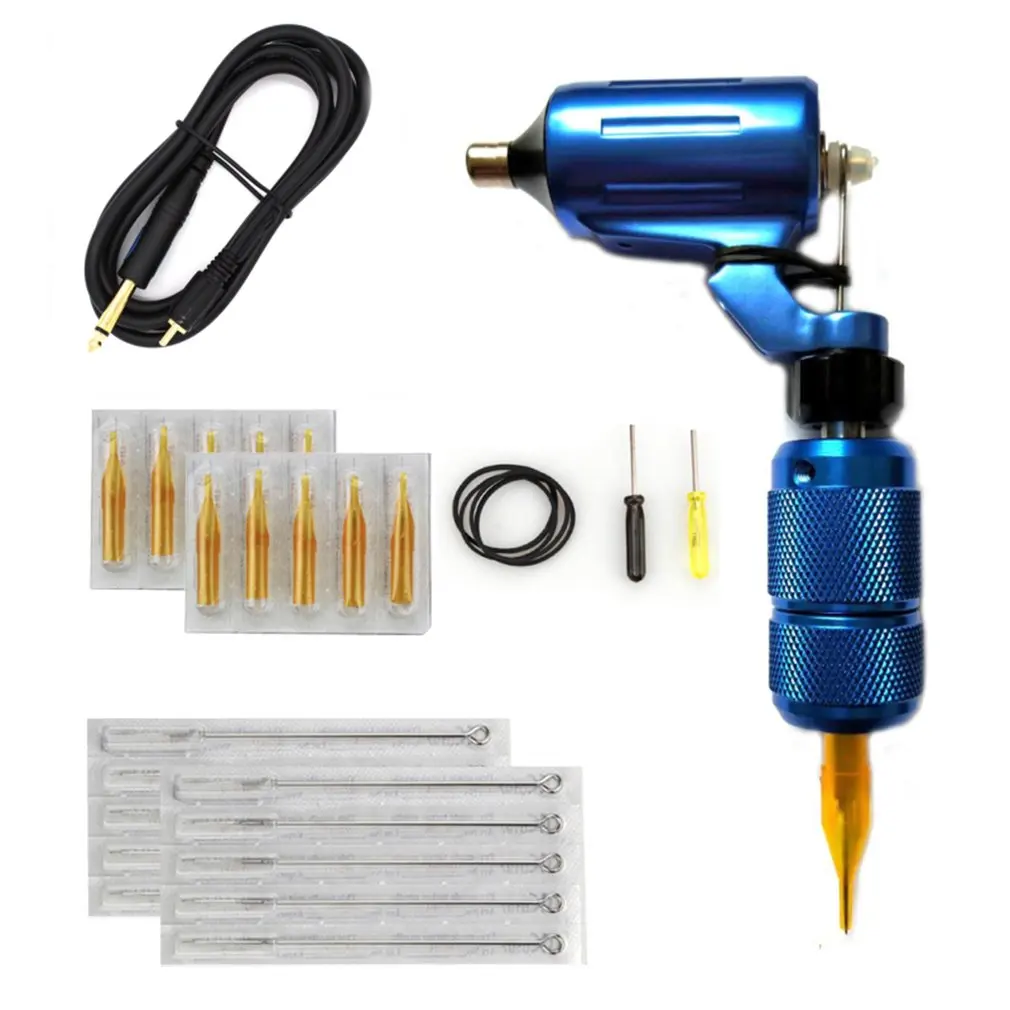 

Nano Cartridge Swiss Motor Blue Rotary Cartridge Tattoo Machine Set Cartridge Grip Needle Free RCA Cord Supply
