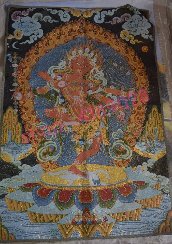 Тибетская буддийская шелковая вышитая парча Nepal Thangka тибетский Будда Bodhisattva
