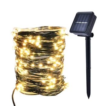 

Thrisdar 12M 22M Rubber Soft Copper Solar LED String Light garland Outdoor Christmas Party Garden Patio Copper Wire Solar Light