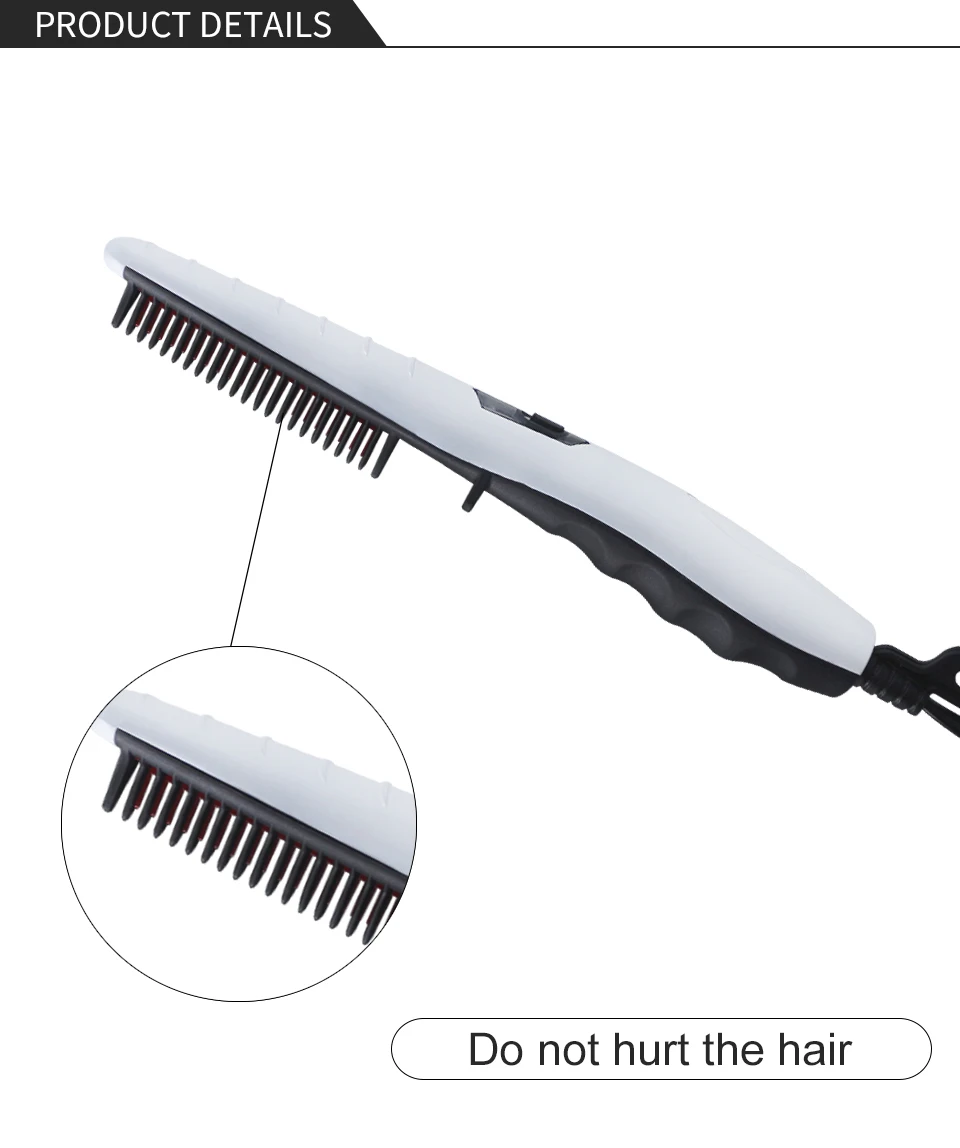 Расческа для волос выпрямители для волос быстрое сглаживание Электрический Выпрямитель для волос щетка керамический нагрев pro