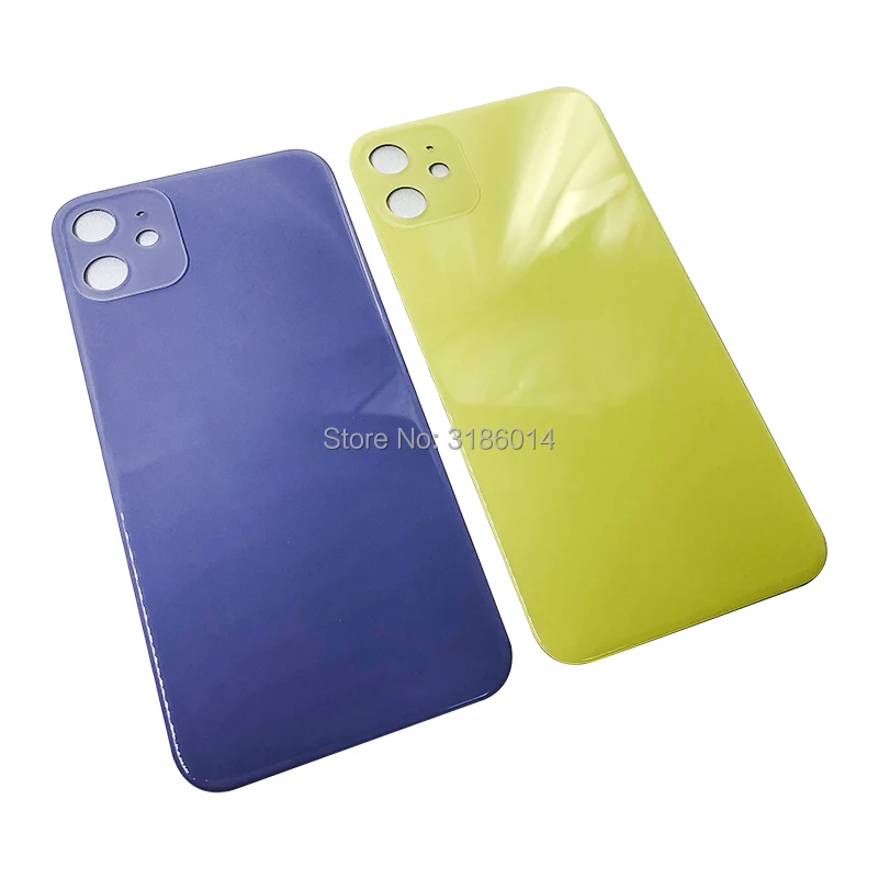 Novecel 6 Colors Moblie Phone Back Cover Case For iphone 11 Rear Battery Door Back Housing With Big Hole Back Glass Replacement