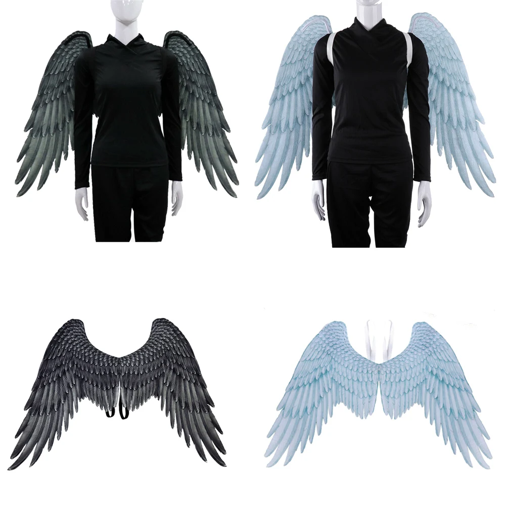 Angel Wings Halloween Mardi Gras Theme Party Cosplay Costume for Adult Kids Women Kids Girls Wings