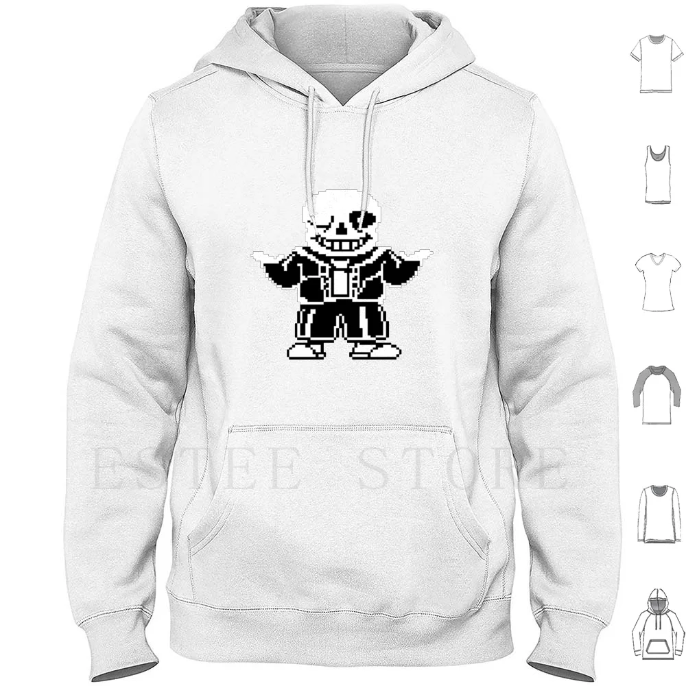 Sans Senpai Shirt Felpe Con Cappuccio Manica Lunga Undertale Sans Sans Anime Pixel Sprite Game Videogiochi