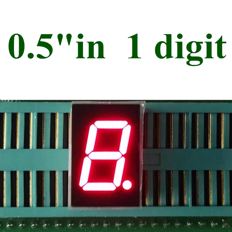 0.5 inch 7 Segment RED LED Display1 Bit Digital Tube Plastic Metal Common Cathode(Nixie tube) 0.5" 0.5in digital tube