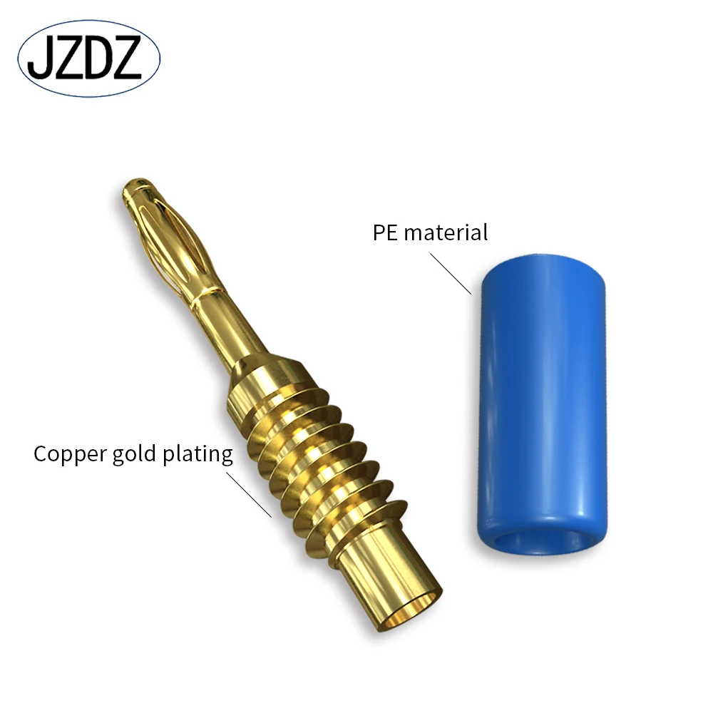 JZDZ 10pcs 2mm Banana Plug Electrical Connector Adaptor 5 Colors J.10002