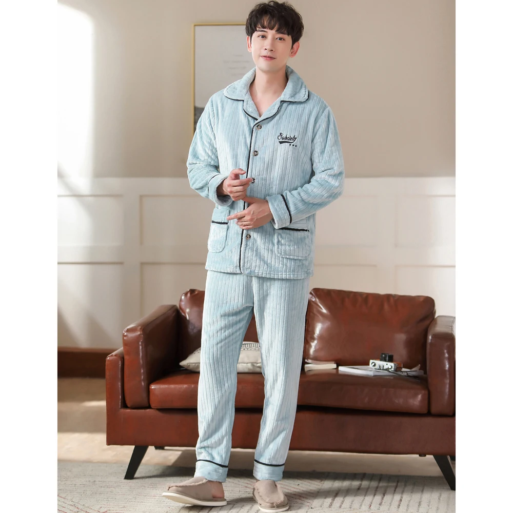 Autumn Winter Coral Velvet Couple Pajamas Set V-Neck Plus Size Home Service Suit Casual Women Flannel White Sleepwear Nightwear silk pajamas