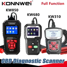 KONNWEI KW310 KW850 KW680 OBD2 OBD ماسح ضوئي تشخيصي السيارات 12 فولت محلل محرك رقمي رمز القارئ أداة السيارات يمكن PK ELM327