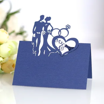 

100pcs Pink Love Wedding Seat Card Hollow Sign-in Card Groom Bride Wedding Table Card Diamond Table Card Wedding Decoration 6Z