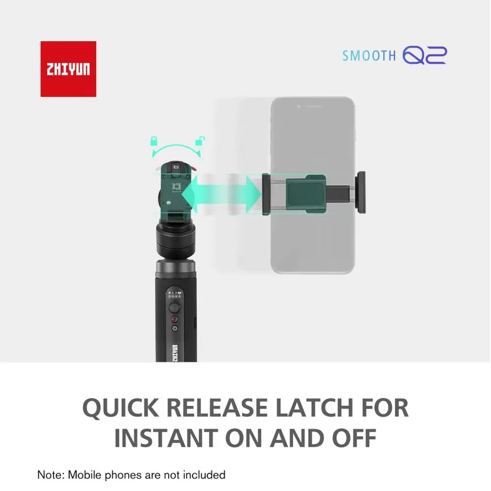  ZHIYUN SMOOTH Q2 Smartphone Gimbal With BT 5.0 Q2 3-Axis Handheld Stabilizer FPV Set Mobile Stabili
