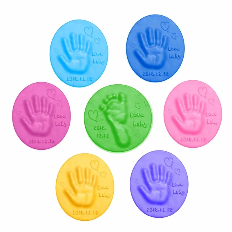 40 Baby Care Air Hand Foot Inkpad Drying Soft Clay Baby Handprint Footprint Imprint Casting Parent-child Hand Inkpad Fingerprint