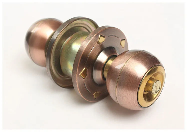 Входная дверь Konb Entry Lockset кнопочные дверные ручки из полированной латуни с 3 ключами