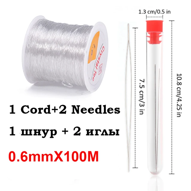 100M Plastic Crystal DIY Beading Stretch Cords Elastic Line Jewelry Making Supply Wire String jeweleri thread String Thread 0.6mmX100M Crystal