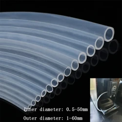 1M Food Grade Clear Transparent Silicone Rubber Hose 1-60mm Out Diameter Flexible Silicone Tube
