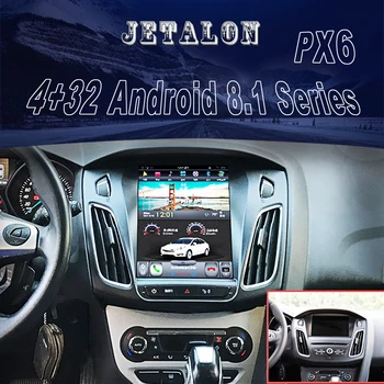 

10.4" Vertical Screen Radio Player for ford focus 3 tesla head units Six core 32gb rom Android 8.1 Car Multimedia GPS 2012-2017