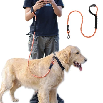 

Durable Large Dog Leash Golden Retriever Medium Big Dog Collar Leashes Nylon Reflective Lead Rope For Labrador Husky Rottweiler