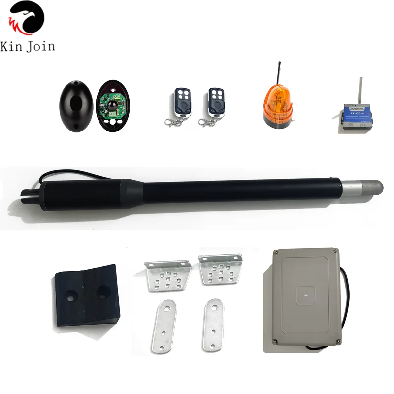 

KinJoin Black Aluminum Automatic Swing Gate Opener motor kits Optional for Light Duty Single Swing Gates