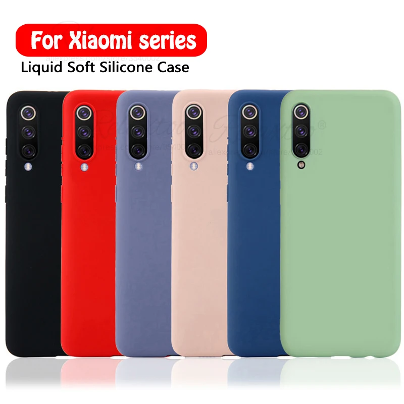 

Soft Liquid TPU Silicone Cases for xiaomi mi 9t 9 cc9e a3 a2 lite redmi note 7 k20 pro redmi7 7A Shockproof Cover for mia3 Coque