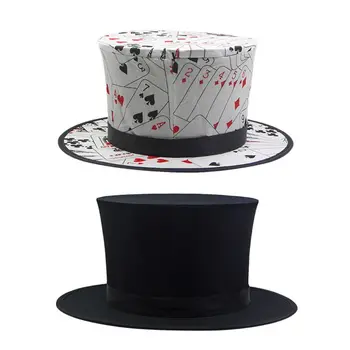

Black Folding Top Hat Spring Magic Tricks Essential Supplies Stage Accessories