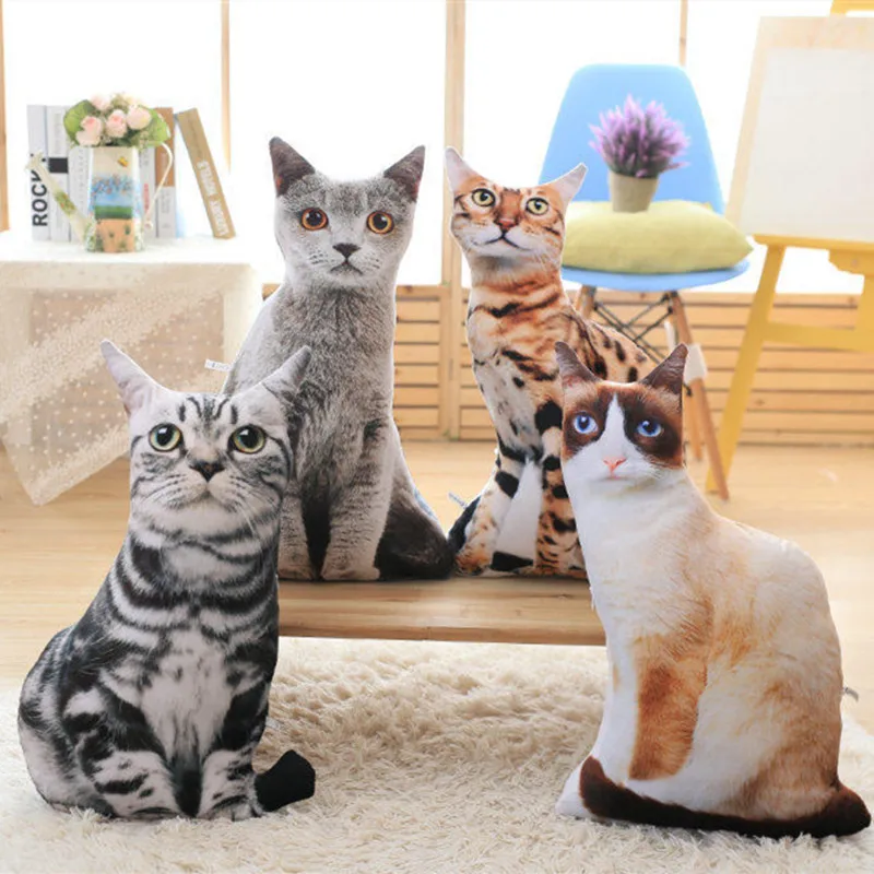 Креативная подушка для кошки, милая кошка, кукла, плюшевая игрушка, стерео кукла для питомца, съемные Моющиеся игрушки для кошек, котенок Мими, кошка, рождественский подарок