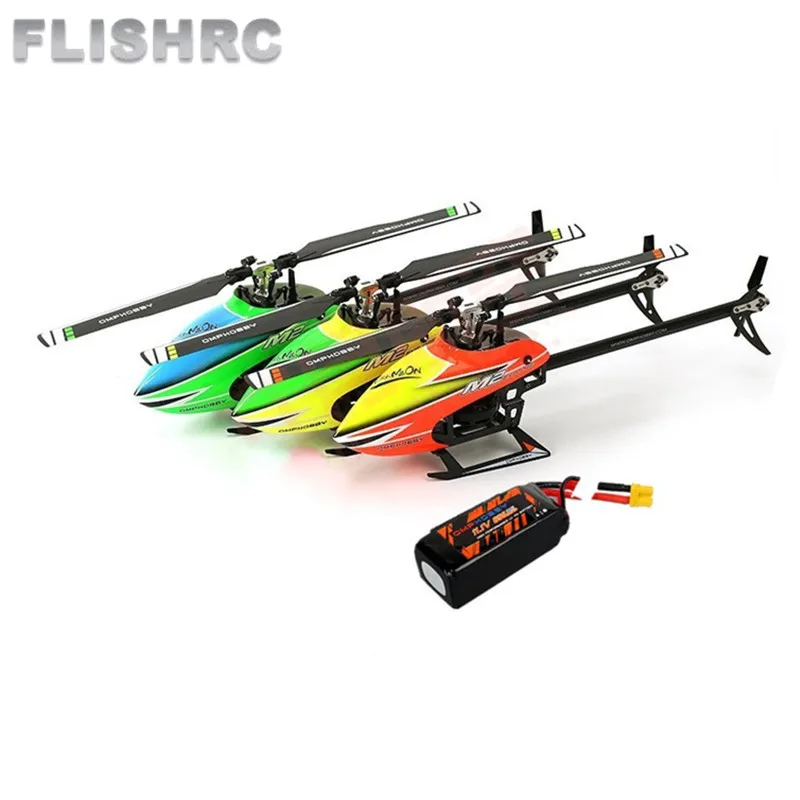 OMPHOBBY M2 EXP 6CH 3D Flybarless Dual Brushless Motor Direct-Drive RC вертолет без дистанционного управления |
