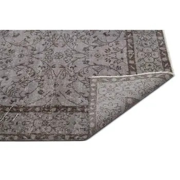 

Handmade Gray Vintage Overdyed Turkish Area Rug 159x266 Cm-5'3''X8'9''