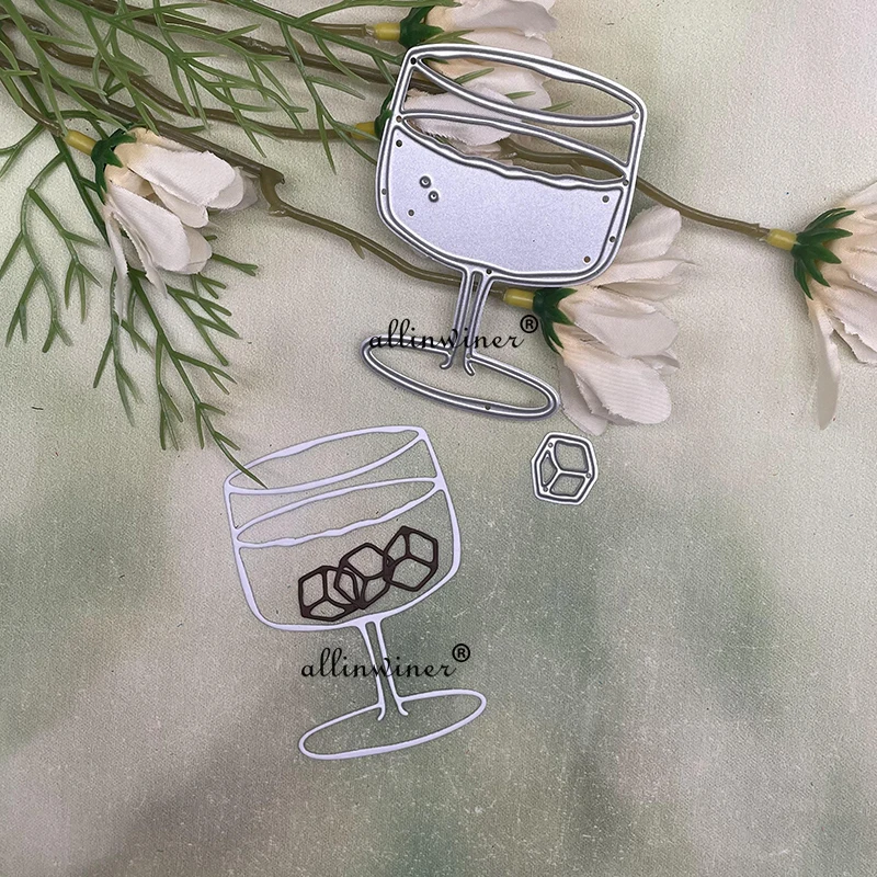 Nowy kubek do napojów szklany czara DIY Craft Metal Cutting Die Scrapbook Embossed Paper Card Album Craft Template Stencil Die