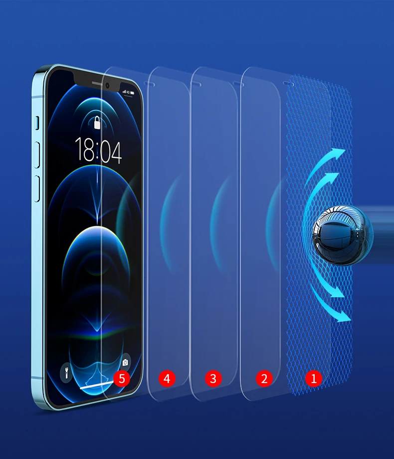 Xundd HD Full Coverage Ultra Clear Tempered Glass For iPhone 13 Series 4
