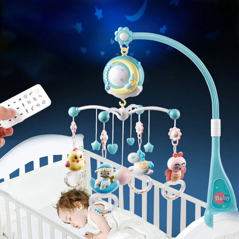 

Baby Rattles Crib Mobiles Toy 0-18 Months Holder Rotating Mobile Bed Bell Musical Box Projection Newborn Infant Baby Toy Gift