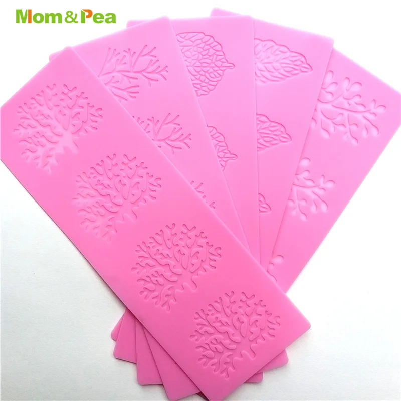 

YS8055 Tree & Leaf Lace Pad Silicone Mold Sugar Paste Fondant Cake Decoration 3D Mould