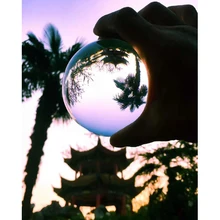 Прозрачный круглый стеклянный Большой Прозрачный Искусственный хрустальный шар для украшения сферы