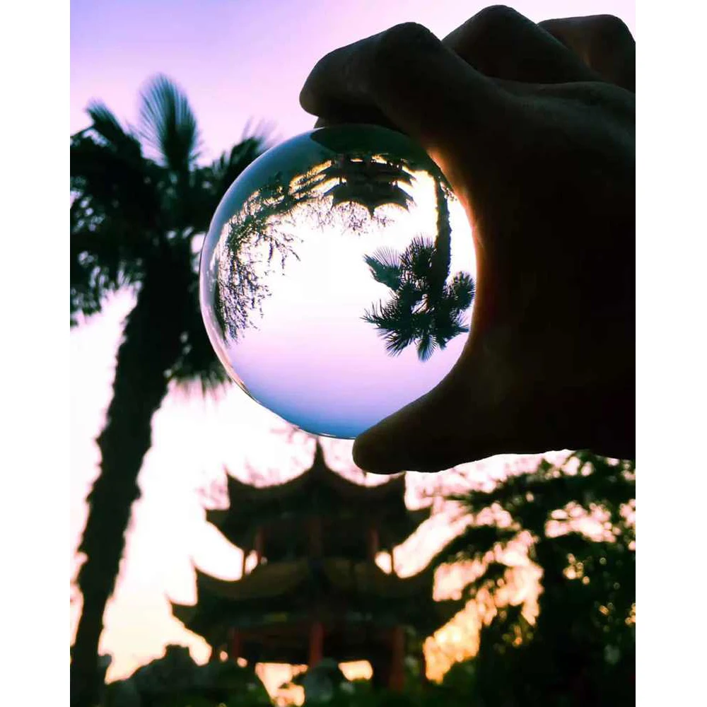 

Crystal Ball Large Transparent Photography Glass 100mm Sphere Photo Shooting Props Lens Clear Round Artificial Ball Decor Gift