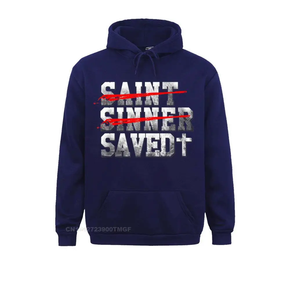 Oversized Mens Hoodies Saint Sinner Crossout Saved Christian T-Shirt__18906 Camisa Sweatshirts Long Sleeve Normal Clothes Saint Sinner Crossout Saved Christian T-Shirt__18906navy