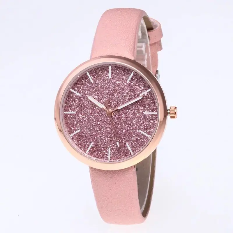 

Wish Hot Selling Fashion Women's Belt Watch Simple Stars Quartz Watch WOMEN'S Watch Manufacturers Currently Available Wholesale