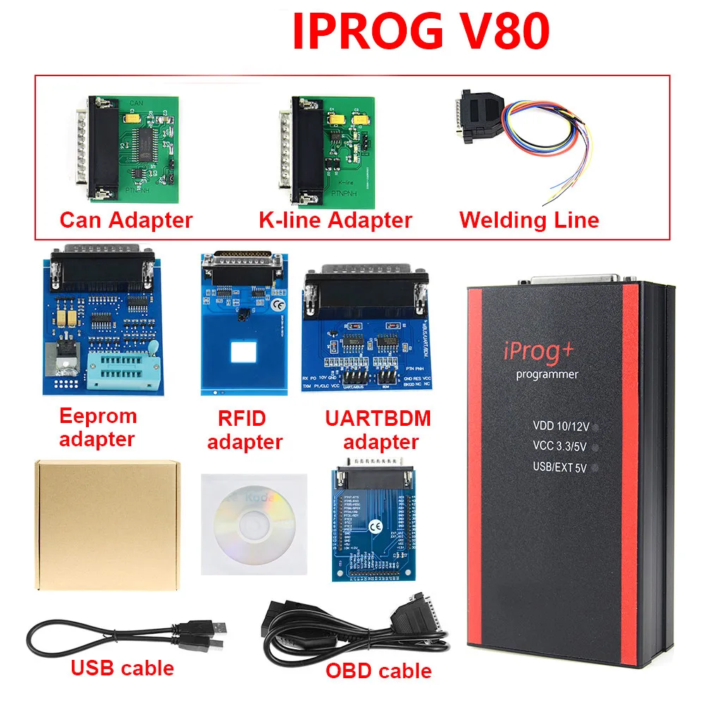 V80 Iprog программист поддержка IMMO+ коррекция пробега+ сброс подушки безопасности до года Замена Carprog/Digiprog/tango