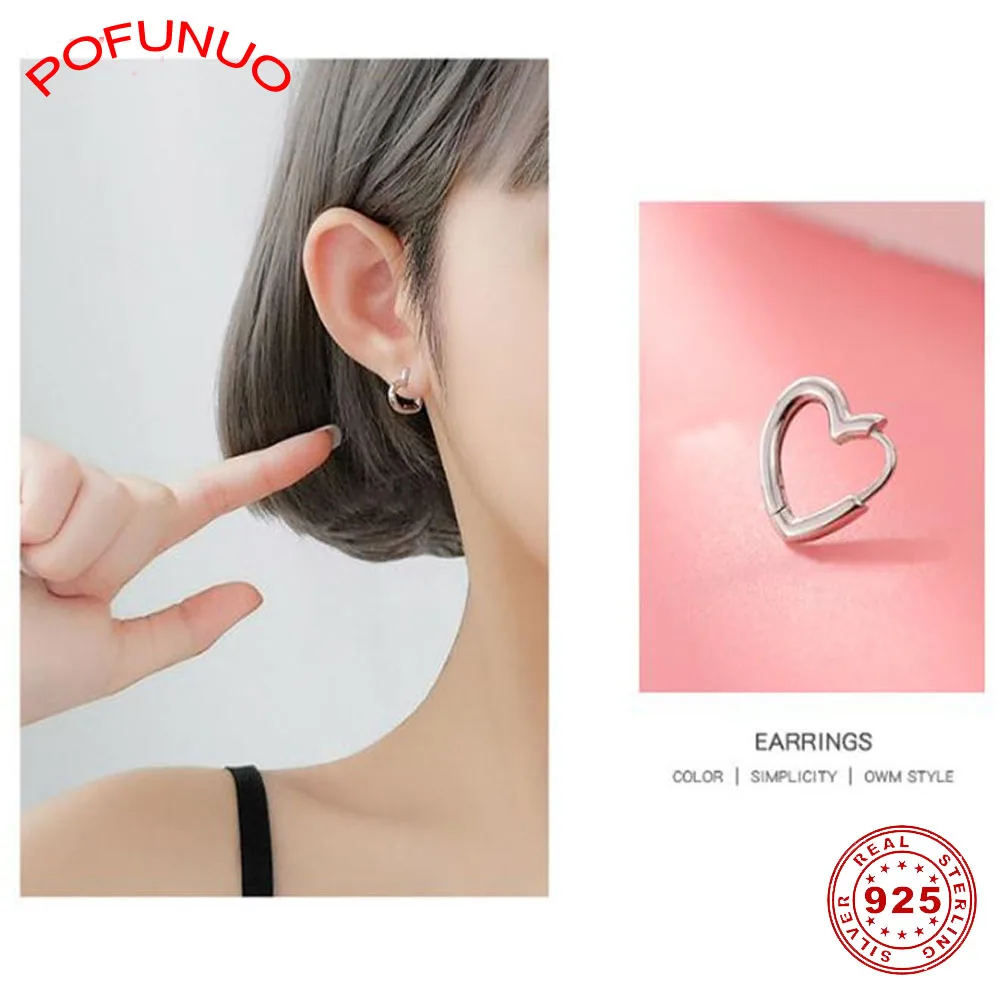 Серьги POFUNUO из стерлингового серебра 925 пробы для женщин и девушек роскошные